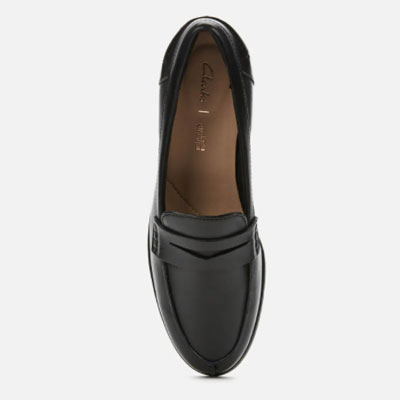 Clarks Women's Hamble Leather Loafers - Black