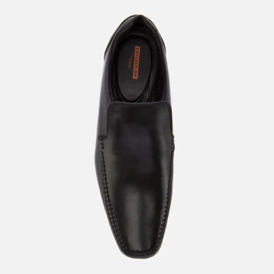 Clarks Men's Glement Seam Leather Slip-On Shoes - Black