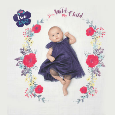 Stay Wild My Child Milestone Blanket + Card Set