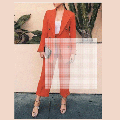 Solid Double Breasted Pocket Long Sleeve Two Pieces Suit