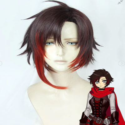 RWBY Volume 7 Ruby Rose Black Red Cosplay Wig