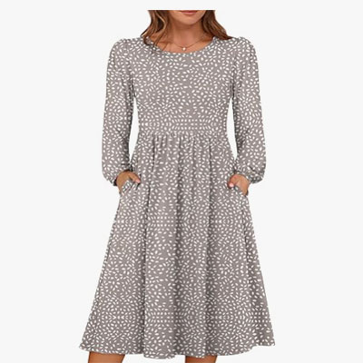 ANRABESS Womens Long Sleeve Fall Dresses