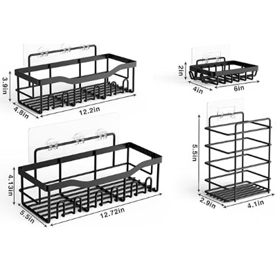 Adhesive Shower Caddy, 5 Pack