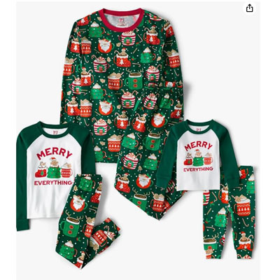 The Childrenâ€™s Place Family Matching, Christmas and Holiday Pajama Sets, Cotton
