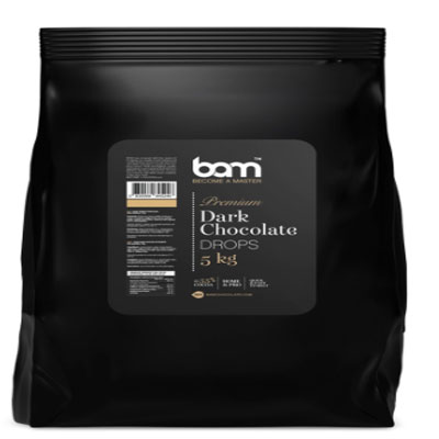 Dark chocolate drops, 5 kg