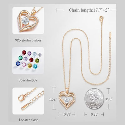 CDE Forever Love Heart Necklaces for Women