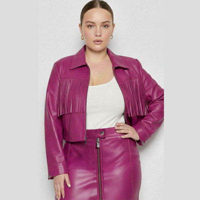 CURVE JEREMIAH UPCYCLED LEATHER FRINGE JACKET