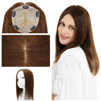 Human Hair Topper 15*16cm Base All Shades