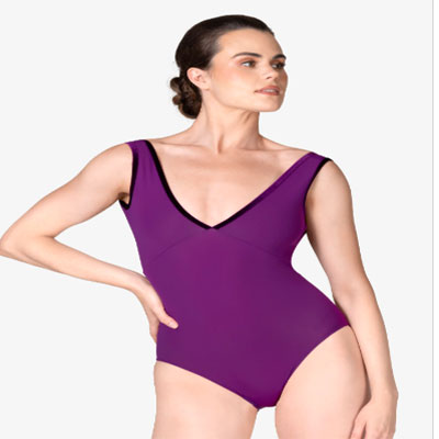 Womens Velvet Trim Leotard