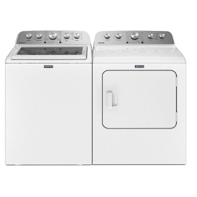 Maytag White HE Top Load Washer/Dryer Pair