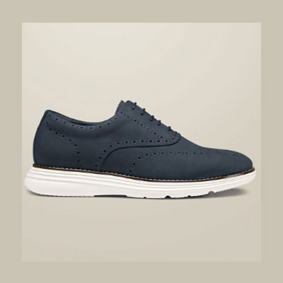 Nubuck Smart Trainers - Navy