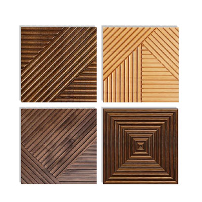 GroovePanel Solid Wood Wall Panel Mixed