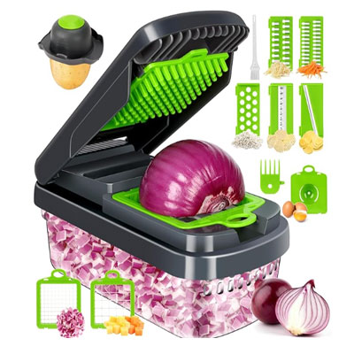 Vegetable Chopper,12-in-1 Multifunctional Food Chopper