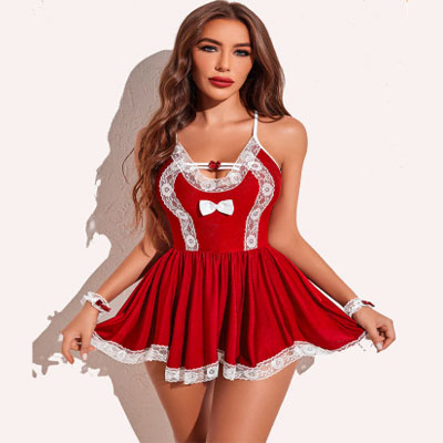 4 Piece Mesh Lace Roleplay Nightwear