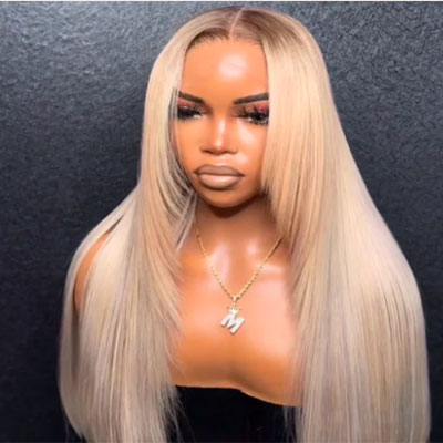 Blonde Straight 13x4 Lace Front Straight Butterfly Haircut