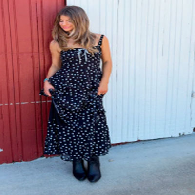 Jones Polka Dot Maxi Dress - Black / White