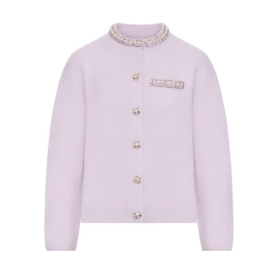CARDIGAN WITH CRYSTAL FINISHES