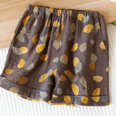 Cotton Gauze Shell Breathable Pajama Shorts