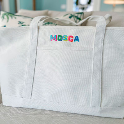 Custom canvas tote