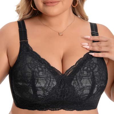 Stella Leah Magic Bra-Wireless Minimizer Bra Black