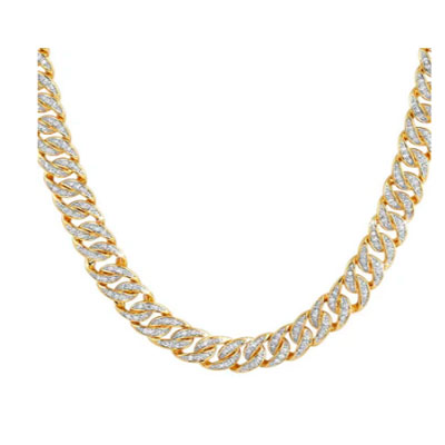 CZ Gold Cuban Bling Bling Chain 10MM