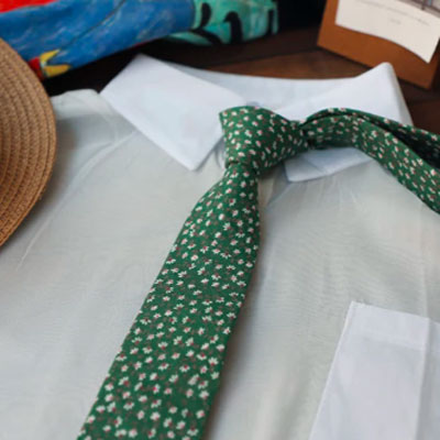 Men's Romantic Floral Skinny Necktie