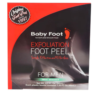 Baby Foot Exfoliation Foot Peel for Men - Mint Scented