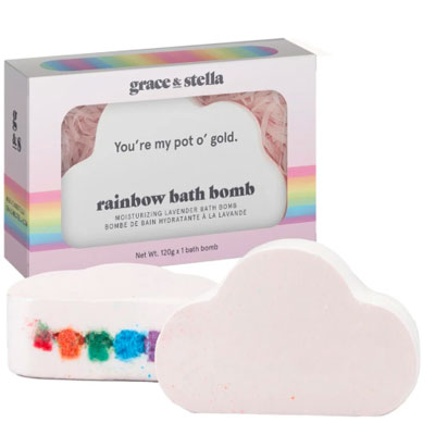 Rainbow bath bombs