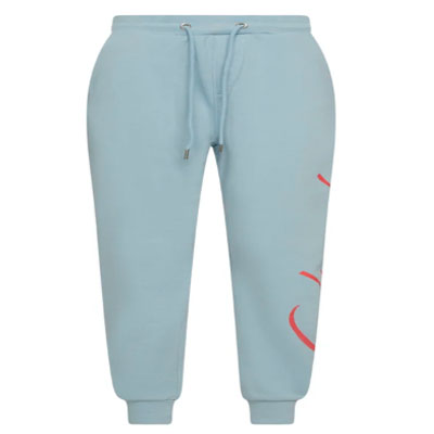 Fit Jogger in Midweight Cotton with Cursive Puff Print
