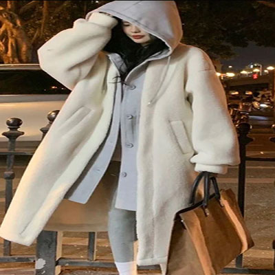 Lambswool Hooded Jacket
