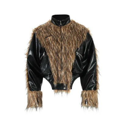 NOLA | Fur Patching Leather Jacket