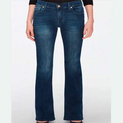 Dark Blue Bootcut Stretch Jeans