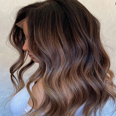 Hedy-Mushroom Brown And Blonde Balayage Wavy