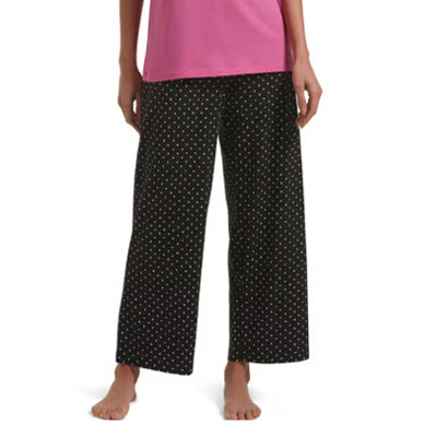 Womens HUE Rio Polka Dot Tie Waist Pajama Pants