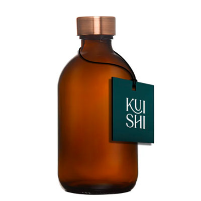 Amber Glass Bottle and Metal Cap