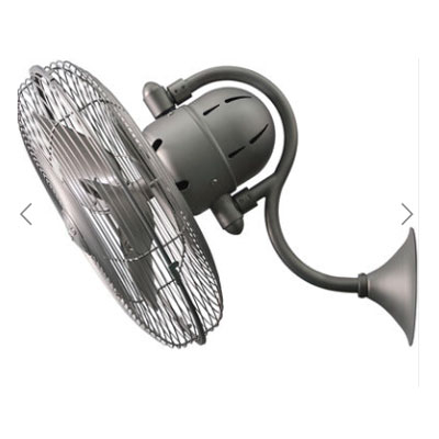 Atlas Laura 19.5 inch Brushed Nickel Wall Fan, Atlas