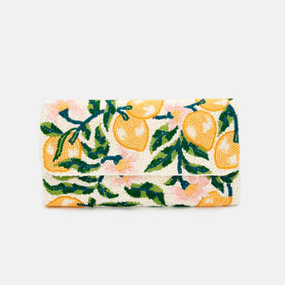 The Citron Beaded Clutch