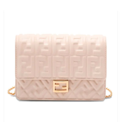 Fendi Women Baguette Leather Wallet On Chain