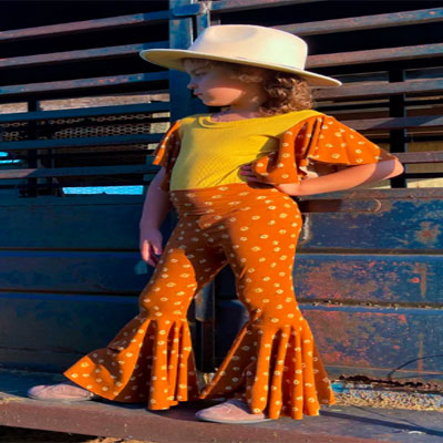Western Floral Baby Outfit