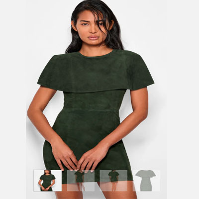 CURVE SELENE STRETCH SUEDE DRESS