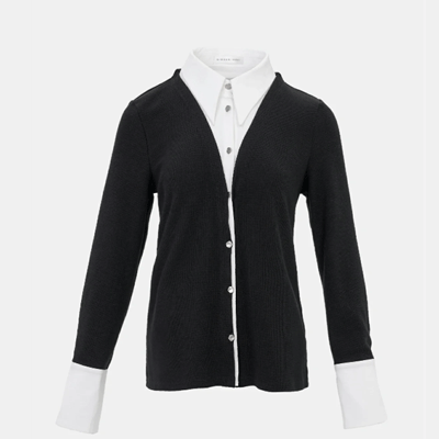 Contrast Splice Button Down Slim Fit Top
