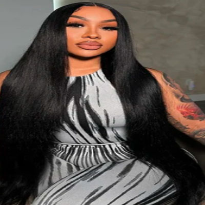 40 Inch Bone Straight Lace Front Wig
