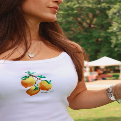 Capri Lemon Tank Top White