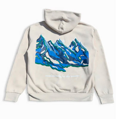 Rocky Mountains Hoodie Cream