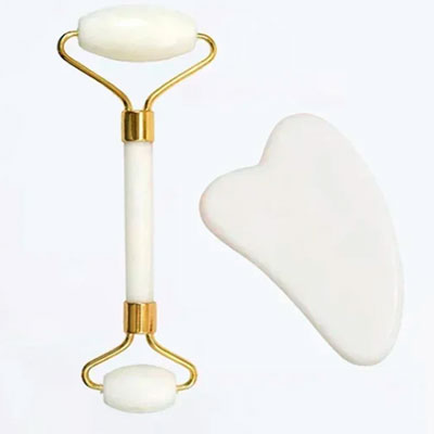 Natural Jade Roller Face Gua Sha Natural Stone Body Neck Massager