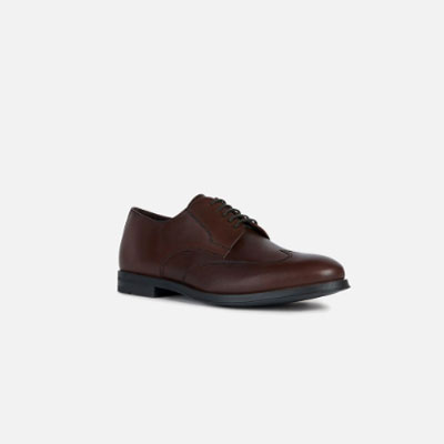 Dark brown men's formal shoes Geox Decio - Men's