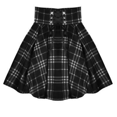 Dark Academia Gothi Style Plaid Red Skirts