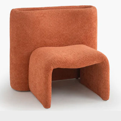 Arc Nest Lounge Chair with Crochet Upholstery by Acanva
