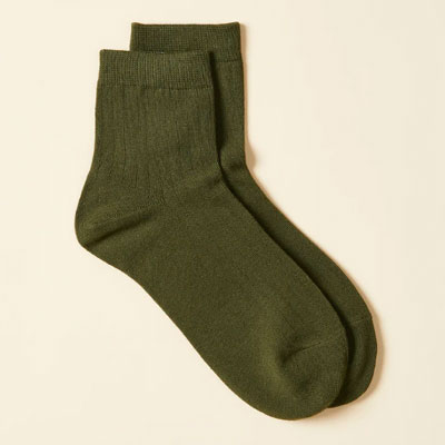 Women's Cotton Ankle Socks Fuji - Evergreen