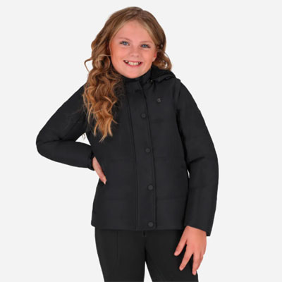Winter jacket with removable sleeves for girls